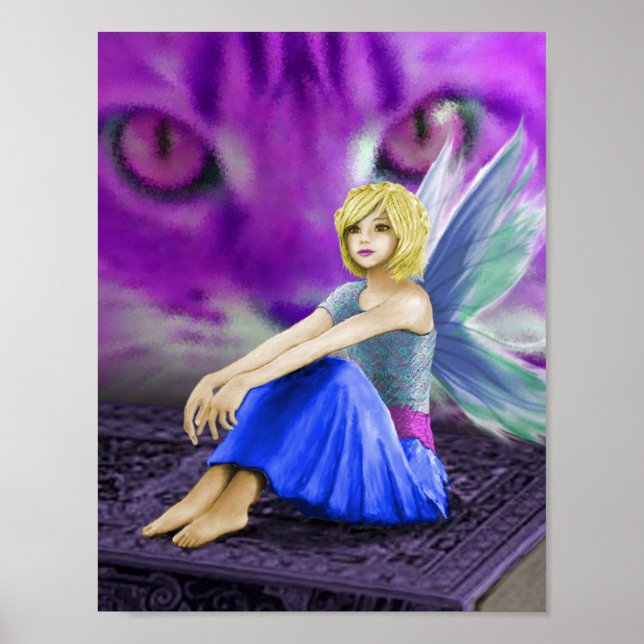 Cat Observes Fairy Poster (Front)
