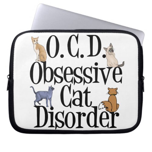 Cat Obsessed Laptop Sleeve
