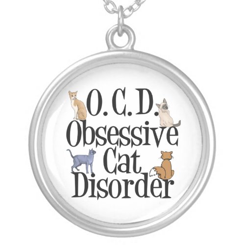 Cat Obsessed Silver Plated Necklace