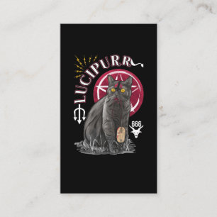 Cat Occult Kitten Gothic Animal Satan Business Card