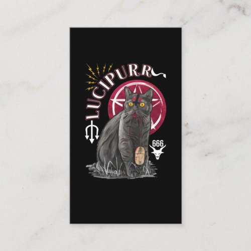 Cat Occult Kitten Gothic Animal Satan Business Card