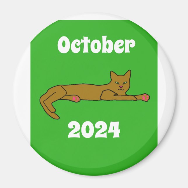 Cat, October, 2024 Magnet (Front)