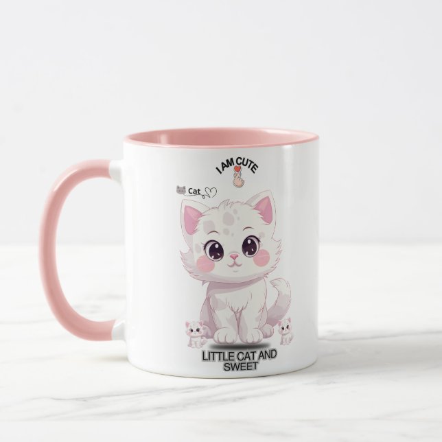 cat offers fun cute mug (Left)