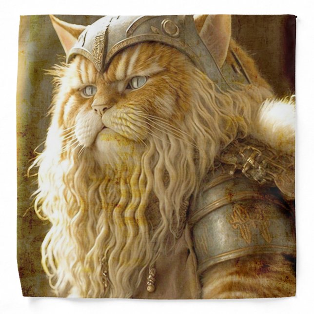 Cat Old Viking.  Bandana (Front)