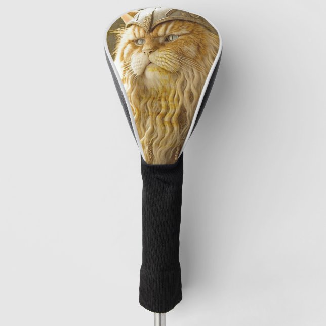 Cat Old Viking.  Golf Head Cover (Front)