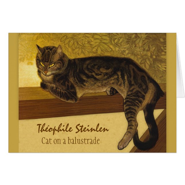 Cat on a balustrade CC0575 Théophile Steinlen Cards (Front Horizontal)