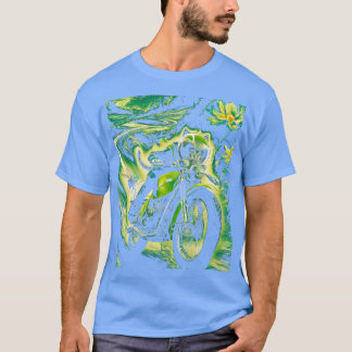Cat on a Motorcycle Funny And Cicadas 2024 T-Shirt