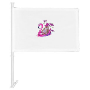 Cat On A Pool Funny Spooky Summer Summerween Hallo Car Flag