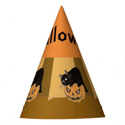 Cat on a Pumpkin Party Hat