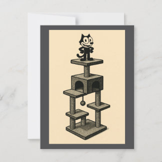 Cat On A Tree Postcard