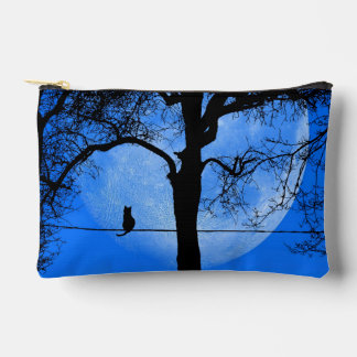 Cat on a Wire Blue Moon Accessory Pouch