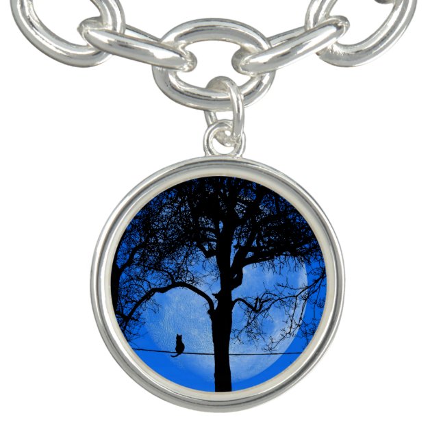 Cat on a Wire Blue Moon Bracelet (Design)