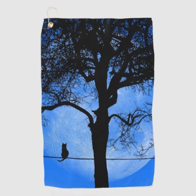 Cat on a Wire Blue Moon