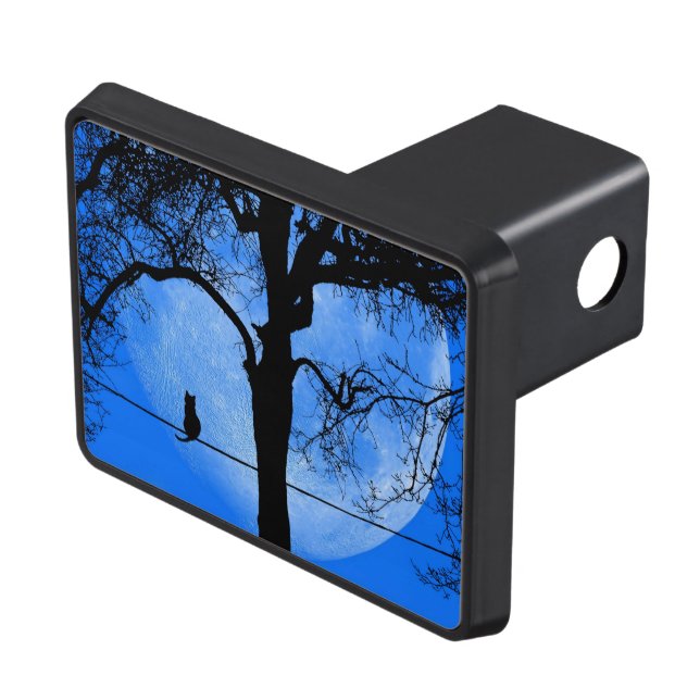 Cat on a Wire Blue Moon Hitch Cover (Top Right)