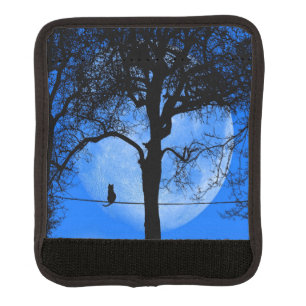 Cat on a Wire Blue Moon Luggage Handle Wrap