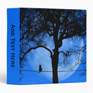 Cat on a Wire Blue Moon Personal 3 Ring Binder
