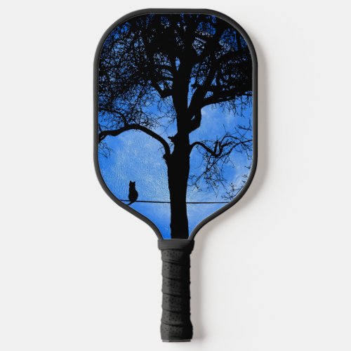 Cat on a Wire Blue Moon Pickleball Paddle