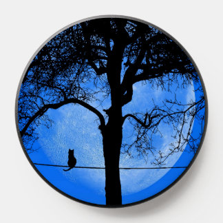 Cat on a Wire Blue Moon PopSocket