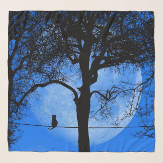 Cat on a Wire Blue Moon Scarf
