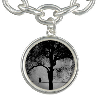 Cat on a Wire Full Moon Bracelet