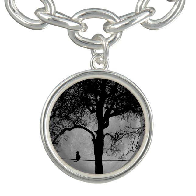 Cat on a Wire Full Moon Bracelet (Design)