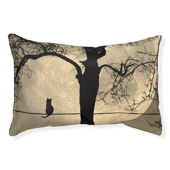 Cat on a Wire Full Moon Cat Bed (Front)