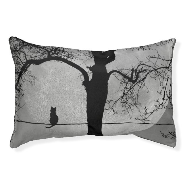 Cat on a Wire Full Moon Cat Bed (Front)