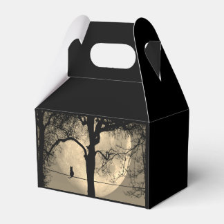 Cat on a Wire Full Moon Favor Boxes
