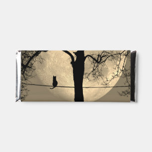 Cat on a Wire Full Moon Hershey Bar Favors