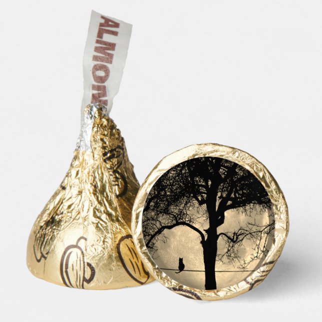 Cat on a Wire Full Moon Hershey®'s Kisses® (Front)