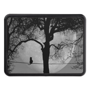 Cat on a Wire Full Moon Hitch Cover