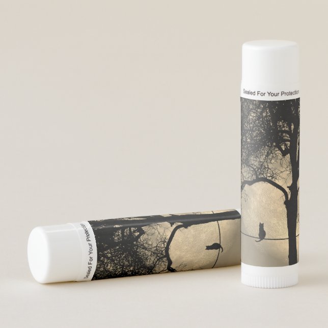 Cat on a Wire Full Moon Lip Balm (Front)