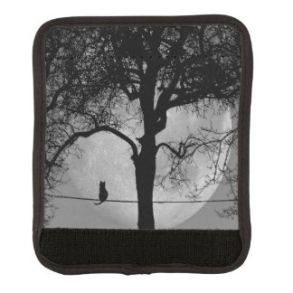 Cat on a Wire Full Moon Luggage Handle Wrap