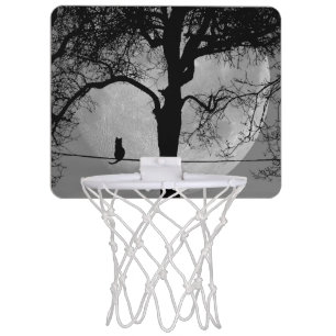 Cat on a Wire Full Moon Mini Basketball Hoop