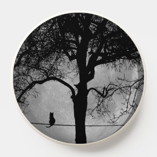 Cat on a Wire Full Moon PopSocket