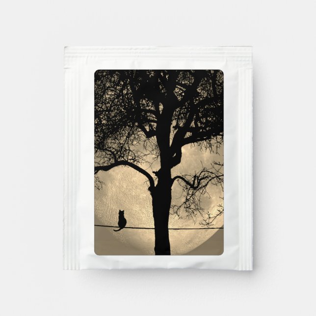 Cat on a Wire Full Moon Tea Bag Drink Mix (Front)