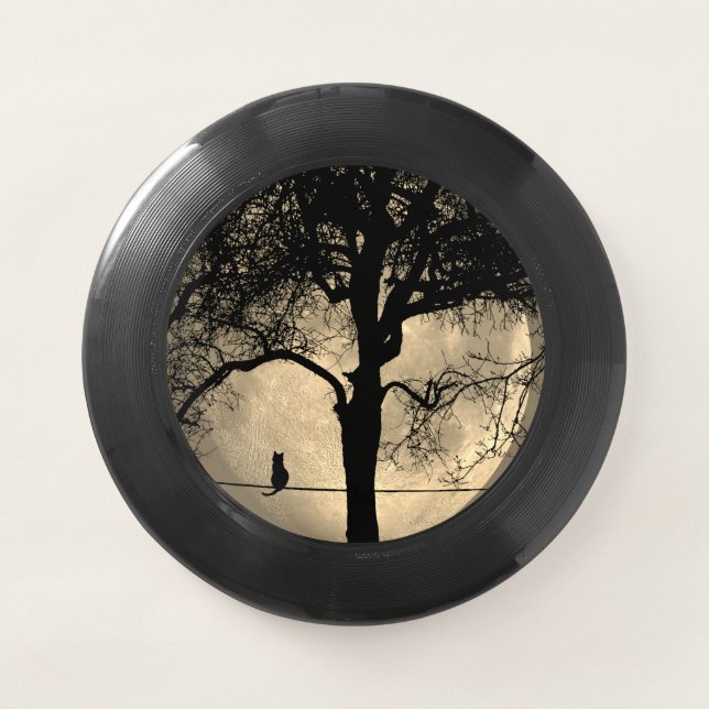 Cat on a Wire Full Moon Wham-O Frisbee (Front)