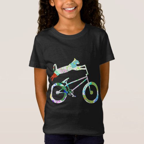 Cat On BMX Bike Kitten Lover Bike Cycling Bicycle  T_Shirt