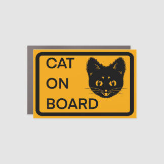 CAT ON BOARD CAR MAGNET