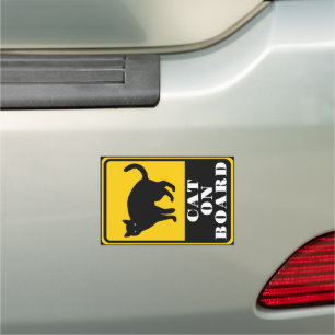 Cat on Board  Car Magnet
