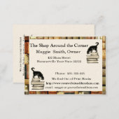 Cat on Books Business card - Chubbie sized (Front/Back)