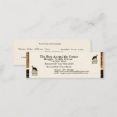 Cat on Books Business card - Skinny (Front/Back)