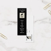 Cat on Books Mini Bookmark to Customize (Office)