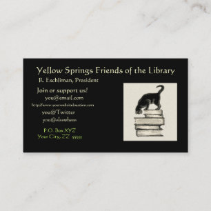 Cat on Books Regular Business Card