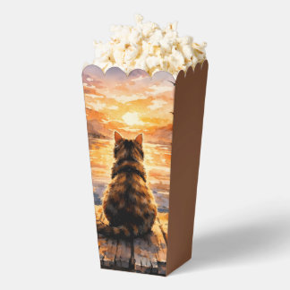 Cat on Dock at Sunset Favor Boxes