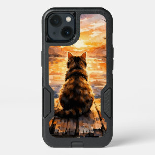 Cat on Dock at Sunset iPhone 13 Case