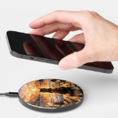Cat on Dock at Sunset Wireless Charger (Hand)