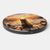 Cat on Dock at Sunset Wireless Charger (Front 2)