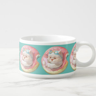 Cat on Donut Pool Float Bowl