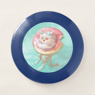 Cat on Donut Pool Float Wham-O Frisbee